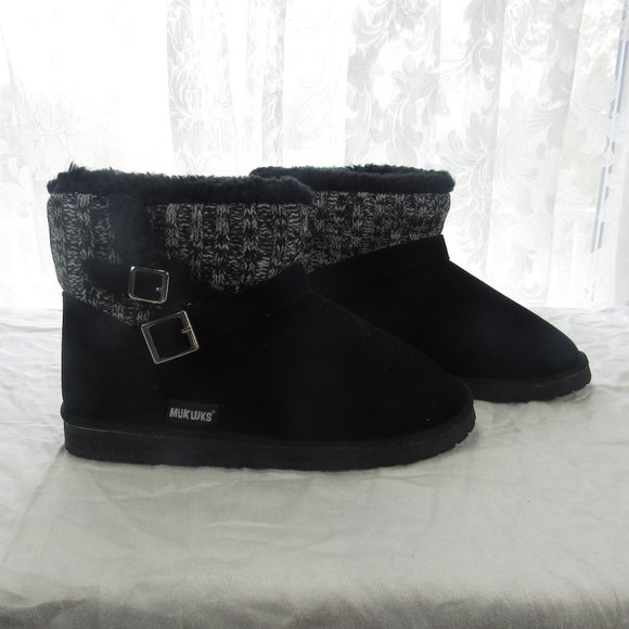 Muk Luk Women's booties Size 9 Black